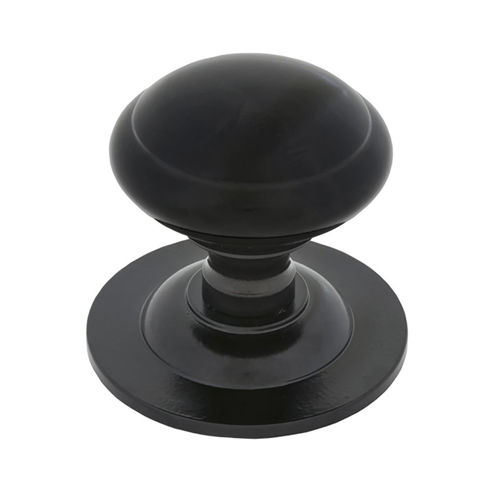 From the Anvil Round Centre Door Knob - Black